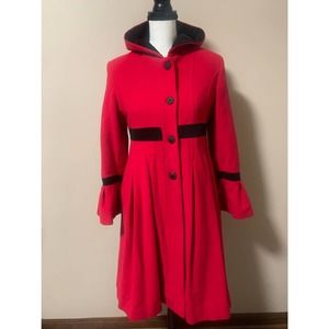 Vintage Rothschild Girls Red Coat Size 16